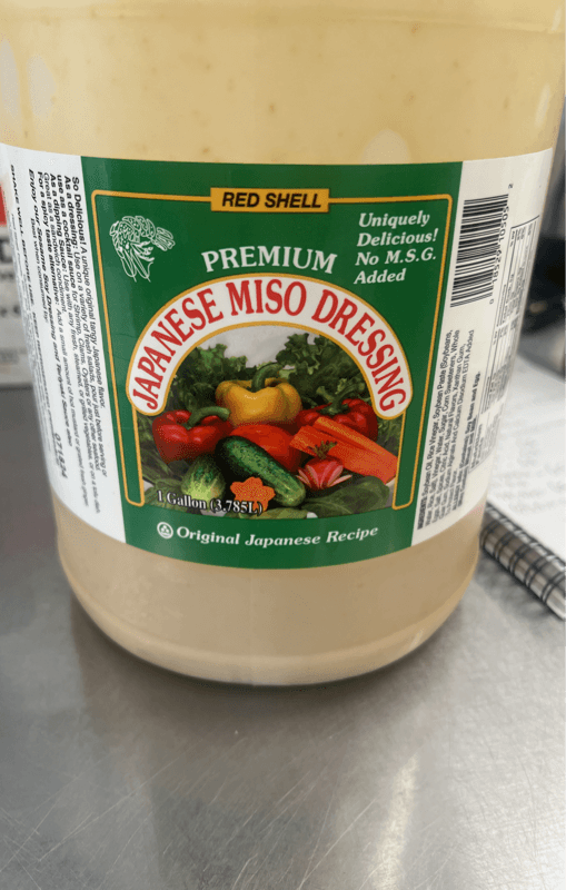 Red Shell Premium Japanese Miso Dressing, 1 Gallon