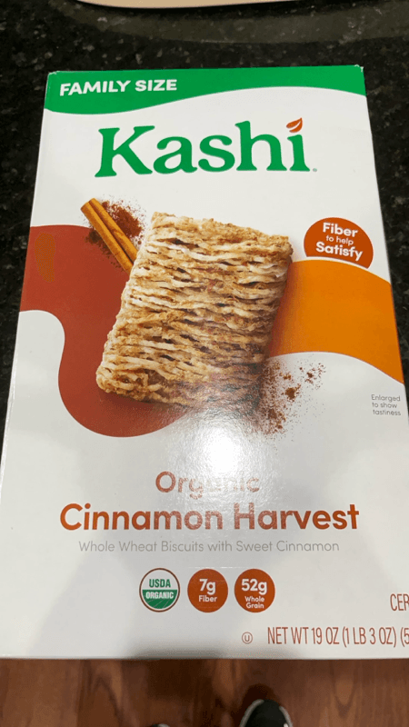Kashi Organic Cinnamon Harvest Whole Wheat Biscuits With Sweet Cinnamon