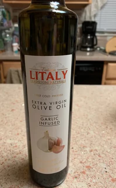 Litaly First Cold Pressed Garlic Infused Extra Virgin Olive Oil