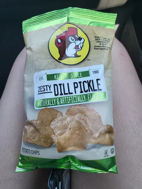 Buc-Ee'S Kettle Style Zesty Dill Pickle Potato Chips