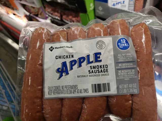 Is it Pescatarian? Member's Mark Chicken Apple Smoked Sausage