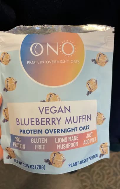 Ono Protein Overnight Oats Vegan Blueberry Muffin