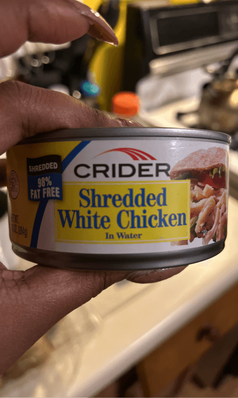 Crider Shredded White Chicken In Water