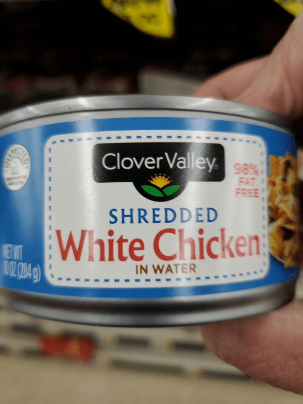 Clover Valley Shredded White Chicken In Water