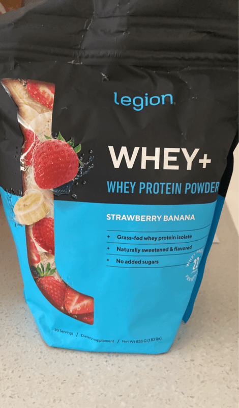 Legion Whey+ Strawberry Banana Whey Protein Powder