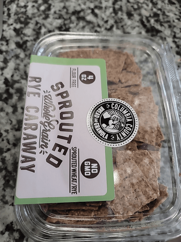 Columbia County Bread And Granola Sprouted Whole Grain Rye Caraway Flat Bread Crisps