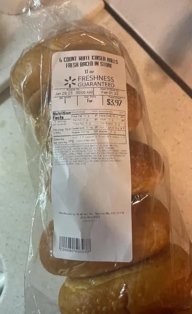Freshness Guaranteed White Kaiser Rolls