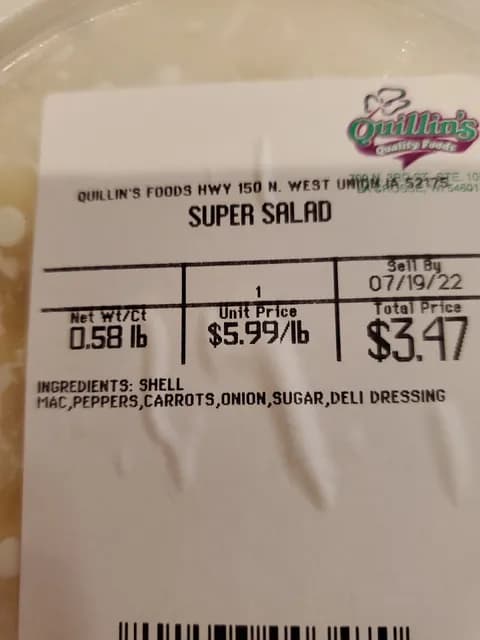 Quillin'S Super Salad