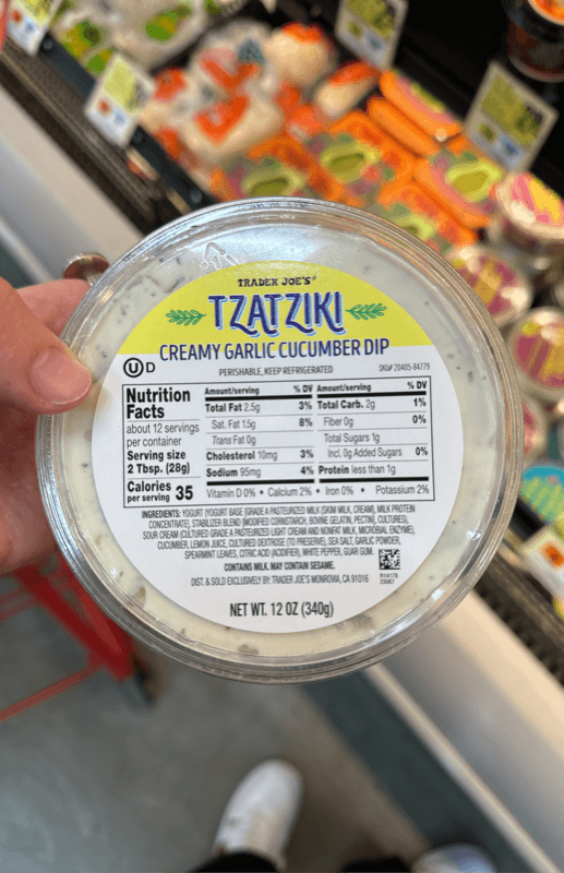 Is it Peanut Free? Trader Joe's Tzatziki Creamy Garlic Cucumber Dip
