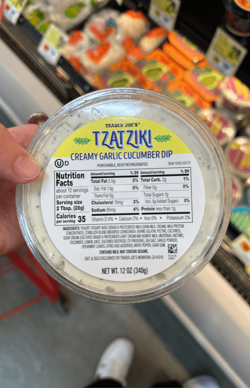 Is it Alpha Gal Friendly? Trader Joe's Tzatziki Creamy Garlic Cucumber Dip