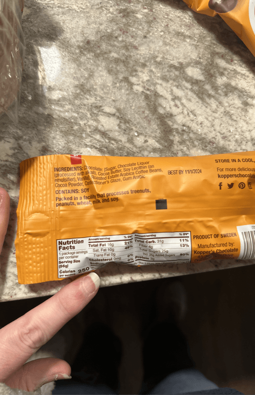 Kopper'S Chocolate Dark Chocolate Espresso Beans