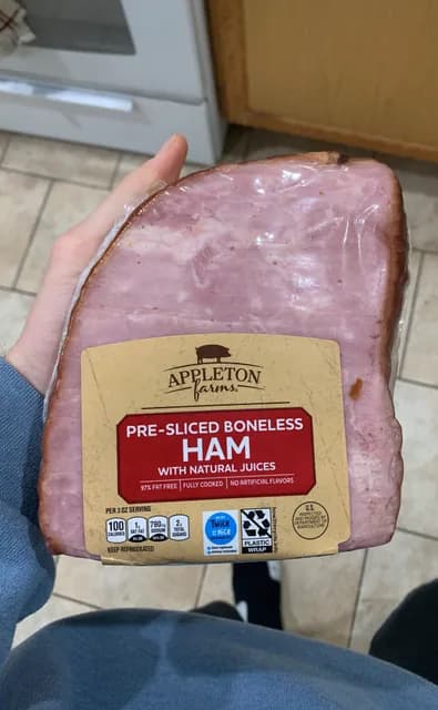 Appleton Farms Pre-Sliced Boneless Ham With Natural Juices