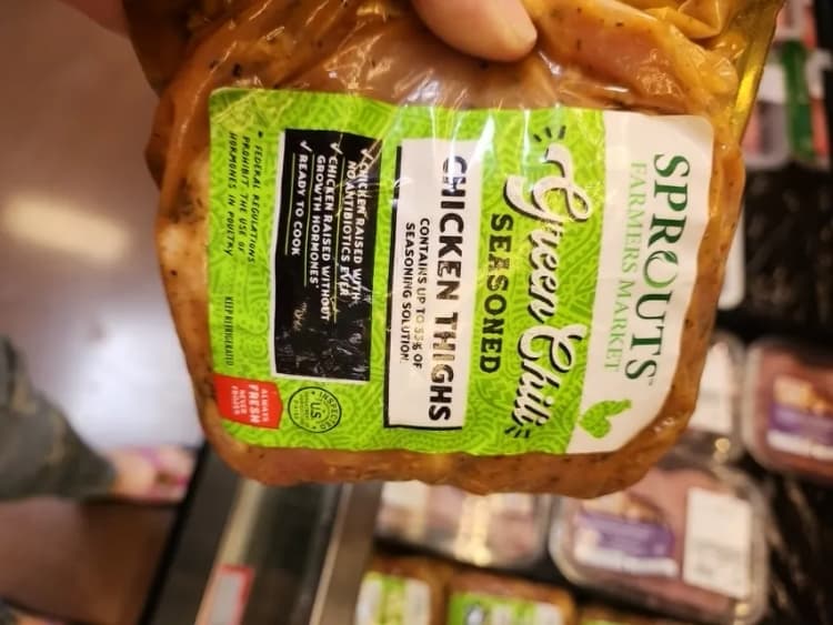 Sprouts Farmers Market Green Chili Seasoned Chicken Thighs
