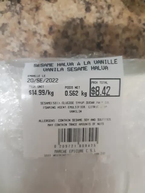 Achva Vanilla Sesame Halva
