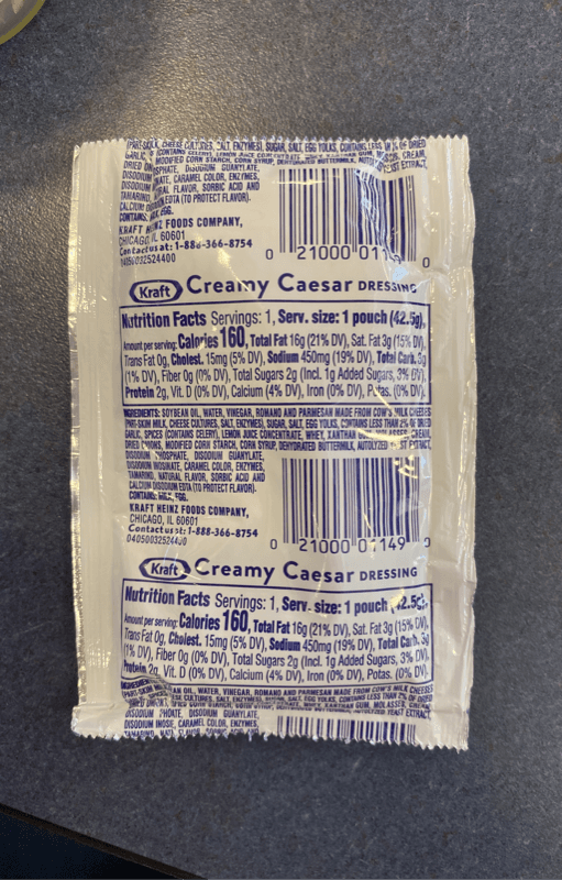 Kraft Creamy Caesar Dressing