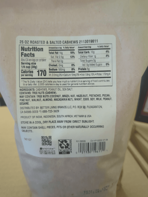 Oasted & Salted Cashews