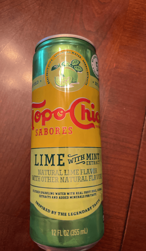 Topo Chico Sabores Lime With Mint Extract