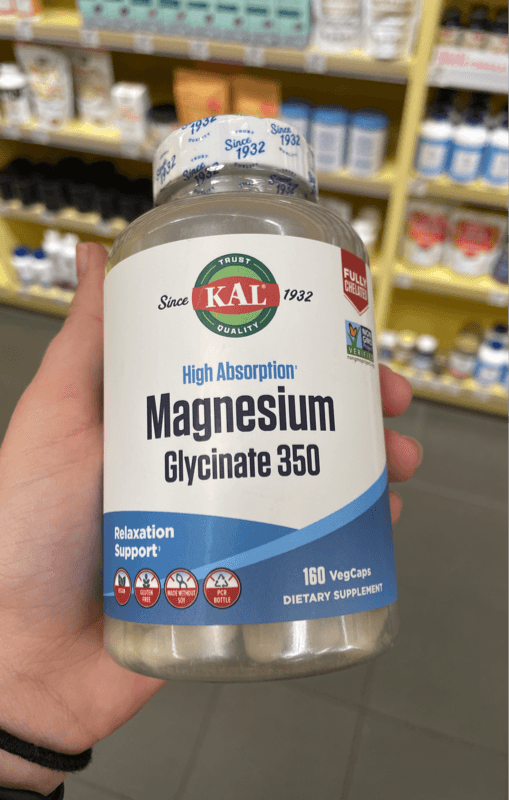 Kal High Absorption Magnesium Glycinate 350 Relaxation Support Dietary Supplement