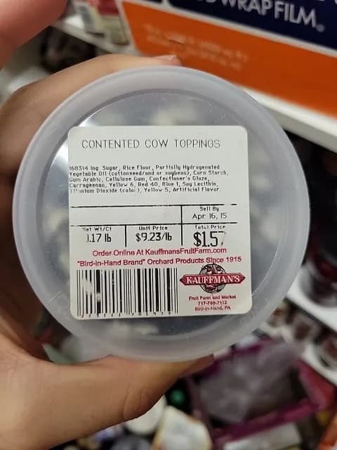 Kauffman'S Contented Cow Toppings