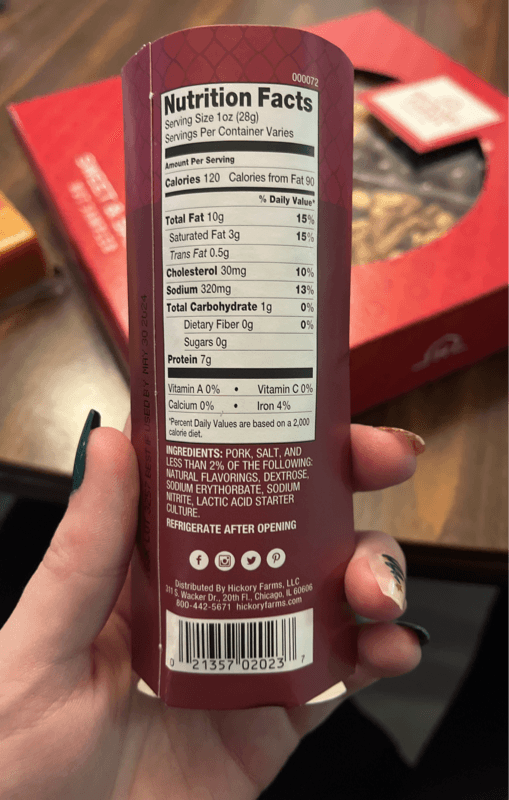 Hickory Farms Three Pepper Dry Salami