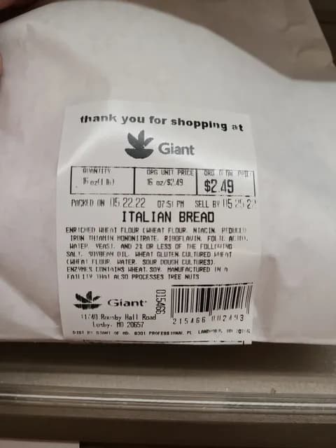 Giant Italian Bread