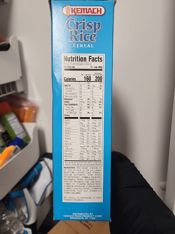 Kemach Crisp Rice Cereal Family Size