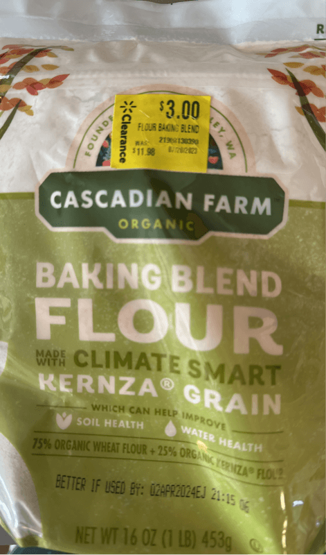 Cascadian Farm Organic Baking Blend Flour Made With Climate Smart Kernza Grain