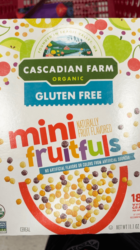 Cascadian Farm Organic Gluten Free Mini Fruitfuls Cereal