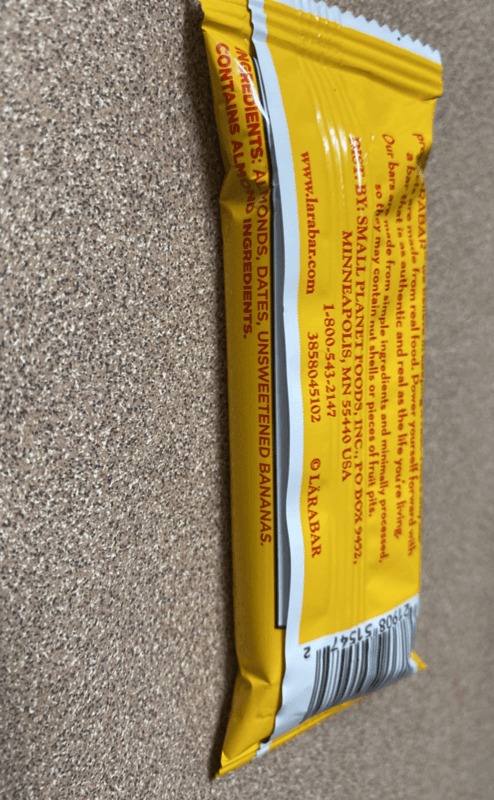 Is it Milk Free? Larabar Banana Bread Bar