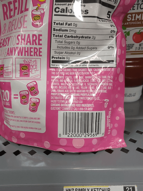 Wrigley'S Hubba Bubba Mini Gum In Skittles Original Flavors
