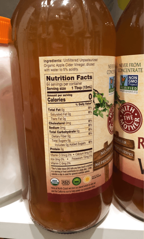 North Coast Organic Raw Unfiltered Apple Cider Vinegar