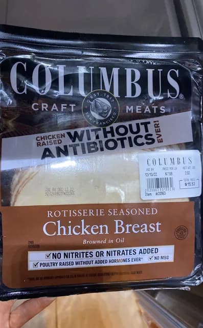 Columbus Craft Meats Chicken Breast Rotisserie Seasoned