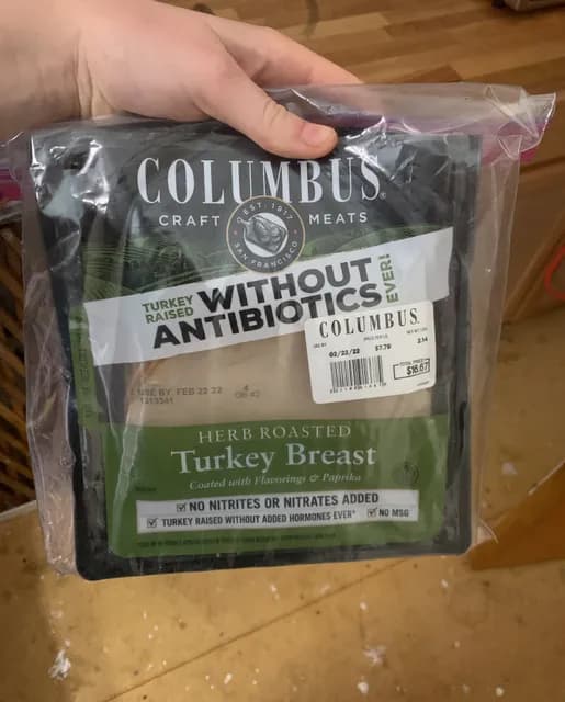 Columbus Herb Roasted Turkey Breast Coated With Flavorings & Paprika
