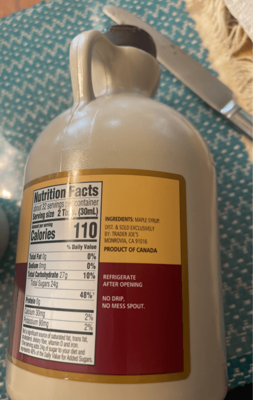 Trader Joe'S 100% Pure Maple Syrup