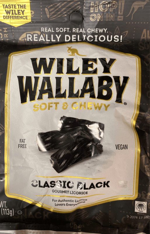 Wiley Wallaby Classic Black Gourmet Licorice