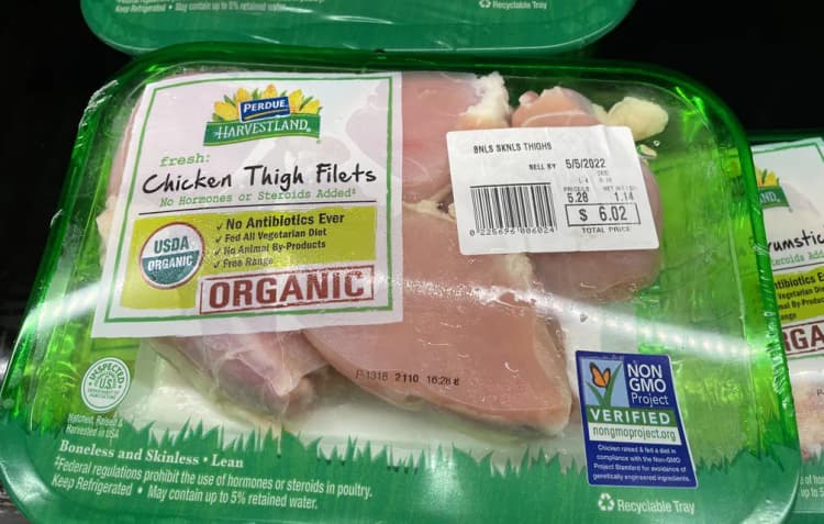 Perdue Harvestland Boneless And Skinless Chicken Thigh Fillets