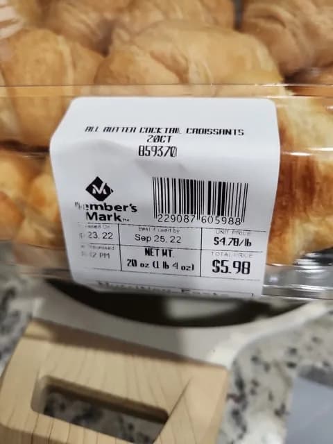 Member'S Mark All Butter Cocktail Croissants