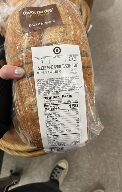 Favorite Day Gourmet Sliced Nine-Grain Tuscan Loaf