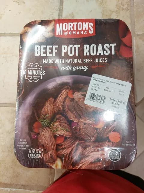 Morton'S Of Omaha Beef Pot Roast With Gravy