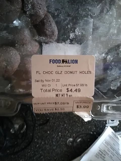 Food Lion Chocolate Glazed Donut Holes