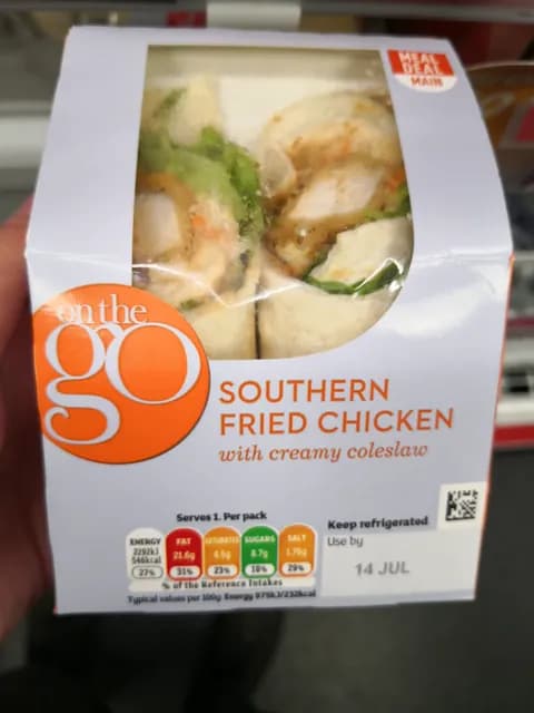 On The Go Southern Fried Chicken With Creamy Coleslaw