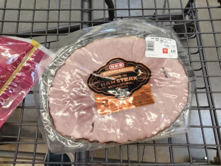 Heb Hickory Smoked Bone-In Ham Steak With Natural Juices