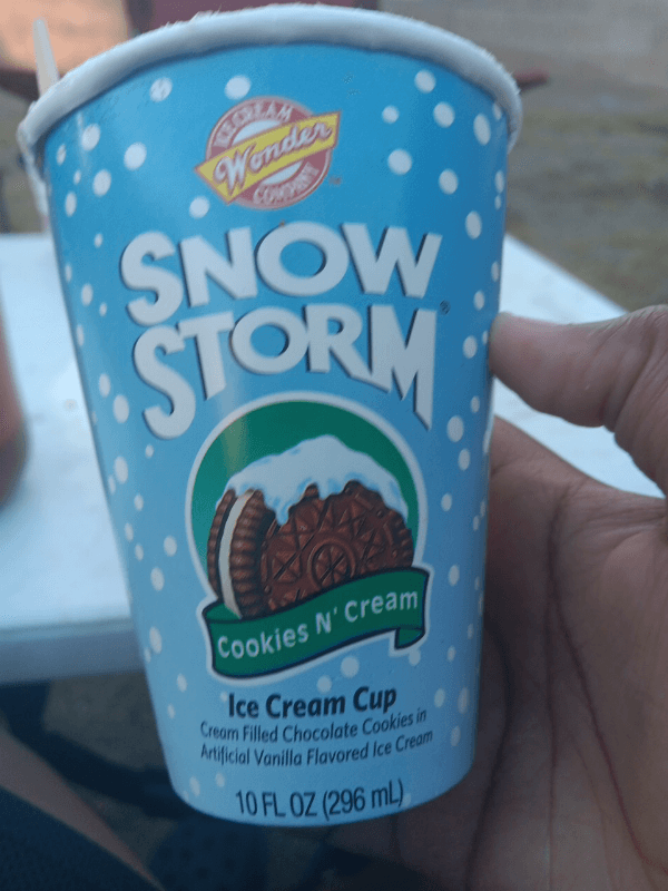 Wonder Ice Cream Company Snow Storm Cookies N' Cream Ice Cream