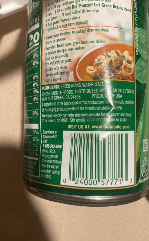 Del Monte Fresh Cut Green Beans
