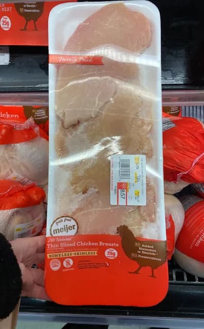 Meijer Thin Sliced Chicken Breasts With Rib Meat