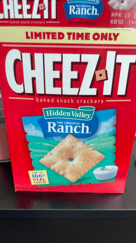 Cheez-It Hidden Valley The Original Ranch Baked Snack Crackers