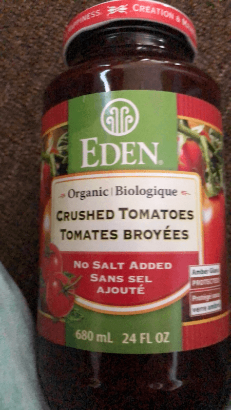 Eden Organic Crushed Tomatoes No Salt Added