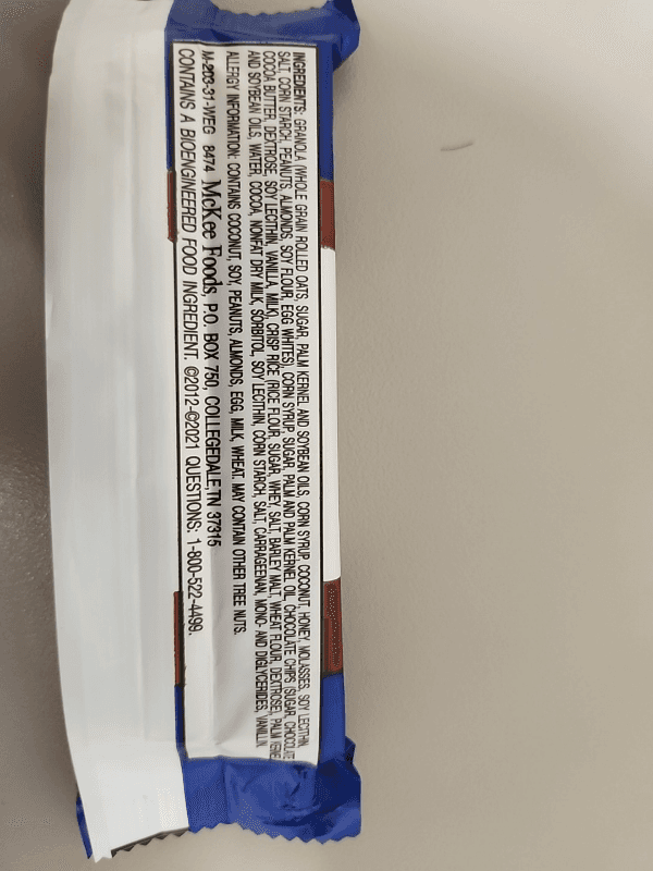 Sunbelt Bakery Fudge Dipped Chocolate Chip Chewy Granola Bar
