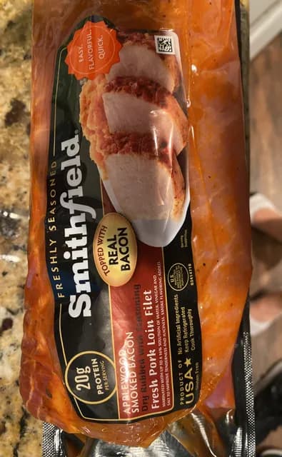 Smithfield Applewood Smoked Bacon Dry Rubbed With Seasoning Fresh Pork Loin Filet