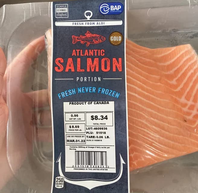 Aldi Fresh Atlantic Salmon Portion